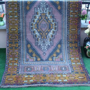 Turkish Rug, Oushak rug, Vintage Rug, Faded Rug, Decorative Rug, Livingroom Rug, Area rug, tribal rug, bedroom rug, rug, 200x130cm6.5x4.2ft