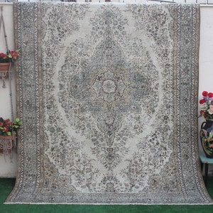 Turkish rug, Large rug, Vintage Large Rug, 7x10 Rug, Area Rug, Living room rug, Saloon rug, Rug, Large Rugs, Oriental Rug, 315X207cm 10x7ft