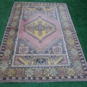 Turkish rug, Vintage Rug, Area Rug, Tribal  Rug, Oushak rug, Floor Rug, Kilim Rug, Boho Rug, Rug, Faded Rug, Livingroom  Rug,175X117cm 6x4ft