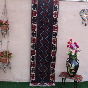 Runner Rug, Turkish Vintage Runner, Oushak Runner Rug, Decorative Oushak Runner, Oushak Hallway Rug, Narrow Oushak runner, 280x60cm9.2x2.ft image 3