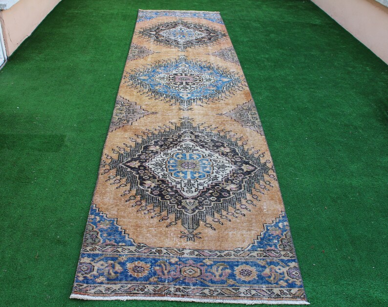 Oushak Rug Runner Turkish Rug Vintage Runner Rug Runner Etsy