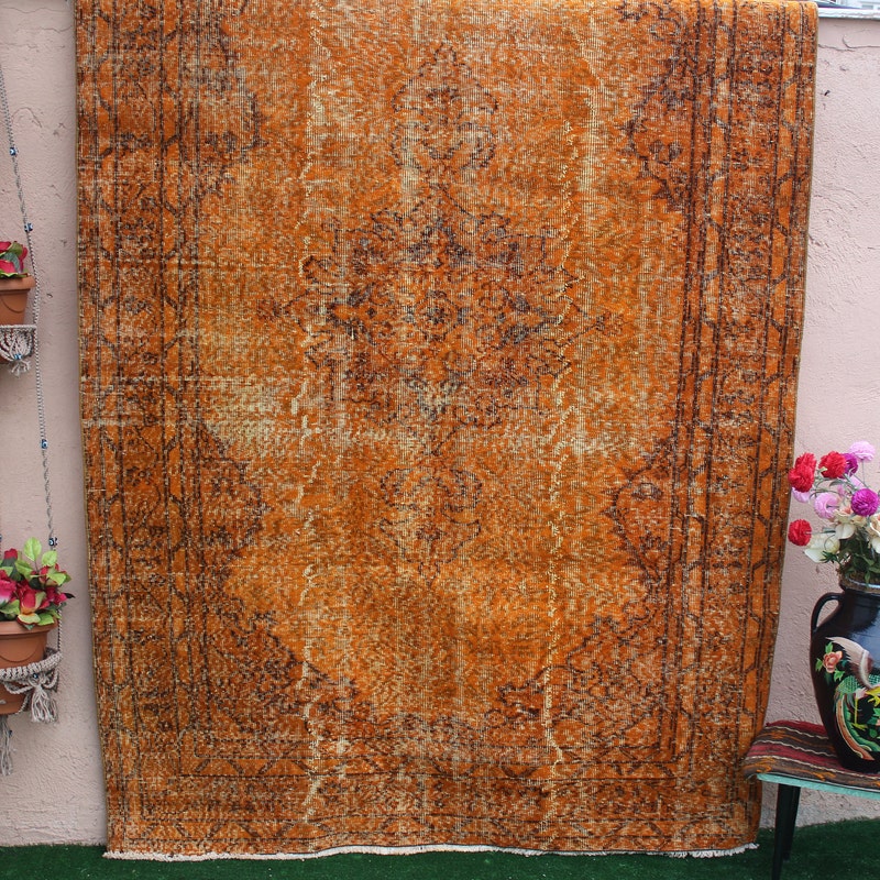 Distressed Rug - Etsy