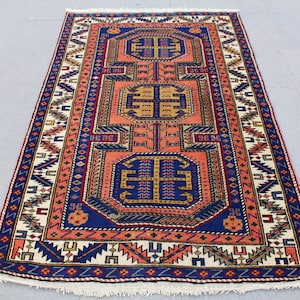 Turkish Rug, Vintage rug, Oushak rug, Oushak Carpet, Oushak area rug, Diningroom rug,  Decorative Rug, Home Decor Rug,  166x105cm 5.5x4 ft.