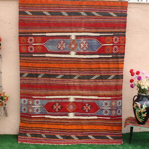 Turkish Kilim, Handwoven kilim, Vintage kilim rug, Tribal kilim, Area kilim rug, Large kilim rug, Antique kilim, Boho Rug,292x154cm, 9.5x5ft