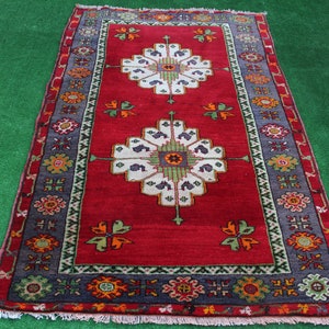 Caucasian Vintage Rug, Caucasian Rug, Tribal Rug, Collectable Unique Caucasian Rug, Home decor wool Rug Carpet, Boho rug, 176x112cm5.7x3.6ft