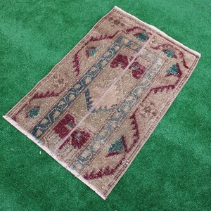 Small Entry Rug, Turkish rug, Small Rug, Entry rug, Floor mats, Door mat, Patchwork rug, Kilim rug, Boho rug, Bedroom Rug, Bath Rug, 3x2ft