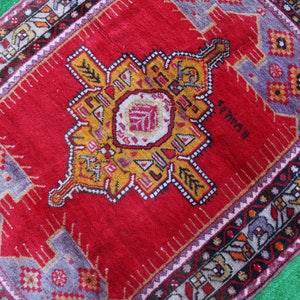 Turkish Rug, Oushak Rug, Vintage Rug, Area Rug, Bohemian rug,  Wool rug, Diningroom rug, Area Rug, Tribal rug, Kilim rug, 145x100cm4.7x3.2ft