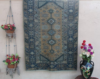 Oushak Teppich, Türkischer Teppich, Vintage Teppich, Pastell Oushak Teppich, Wohnzimmer Teppich, Anatolischer Teppich, Bereich Teppich, Homedecor Oushak Teppich, 172x120cm, 5,6x4 ft