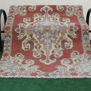 Turkish Rug, Vintage Rug, Oushak Rug, Anatolia Rug, Home Decor Rug, Area Rug, Decorative Rug, Wool Rug, Kilim Rug, Boho Rug,200x129cm6.5x4ft