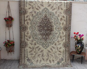 Large rug, Turkish rug, Oushak rug, Vintage Rug, Oversize Rug, Area Rug, Livingroom rug, Saloon rug, Diningroom Rug, Rug,273x166cm 9x5.5ft