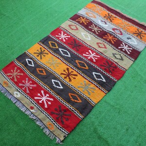 Small rug, Turkish kilim, Kilim Rug, Small kilim, Doormat, Traditional kilim, Vintage kilim, Entry rug, Boho kilim rug, Kelim,150x84cm 5x3ft