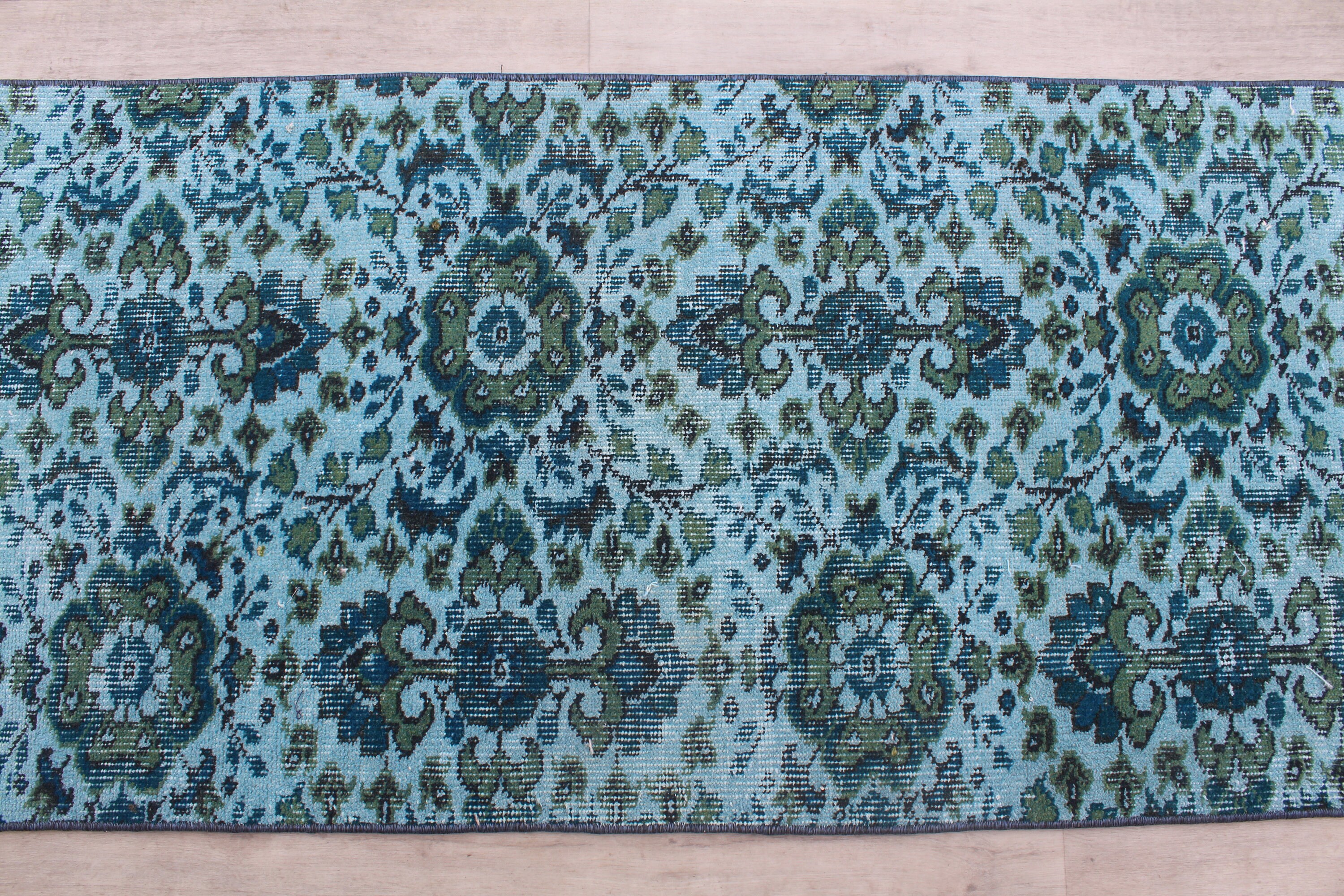 Alfombra de corredor extra largo alfombra corredor turquesa | Etsy