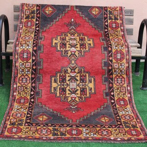 Turkish Rug, Oushak wool rug, Area Rug Carpet, Anatolian Rug, Home Decor Rug Carpet, Oushak Rug, Vintage Rug, Kilim Rug,200x115cm,6.5.x3.7ft