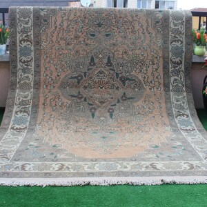 Turkish Rug, Oushak Rug, Vintage Rug, Decorative Rug, Oushak Carpet, Livingroom rug, Area Rug, Carpet Rug, Kilim rug, Rug,217x155cm7.x5ft