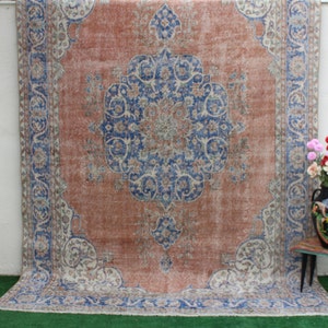 Large Oushak Rug, Turkish Rug, Antique Rug, Large Rug, Vintage Rug, Area Rug, Livingroom Rug, Oversize Rug, Kilim Rug, Rug, 336x216cm,11x7ft