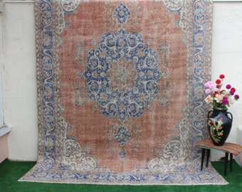 Large Oushak Rug, Turkish Rug, Antique Rug, Large Rug, Vintage Rug, Area Rug, Livingroom Rug, Oversize Rug, Kilim Rug, Rug, 336x216cm,11x7ft