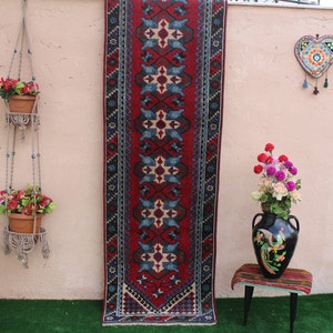 Oushak Runner Rug, Turkish Vintage Runner, Runner Rug, Decorative Oushak Runner, Oushak Hallway Rug, Narrow Oushak runner, 272x73cm 9.x2.4ft