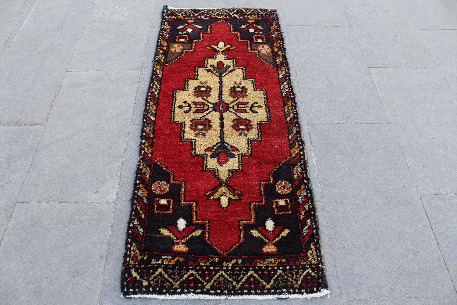 Tapis Vintage Turc, Tapis en Laine, Oushak, de Décoration Intérieure, d'entrée, Kilim, Décoratif, Pe