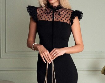 Black Cocktail Dress Etsy