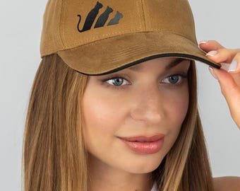 Mustard Cotton Baseball Cap - Unisex Animal Print Headwear