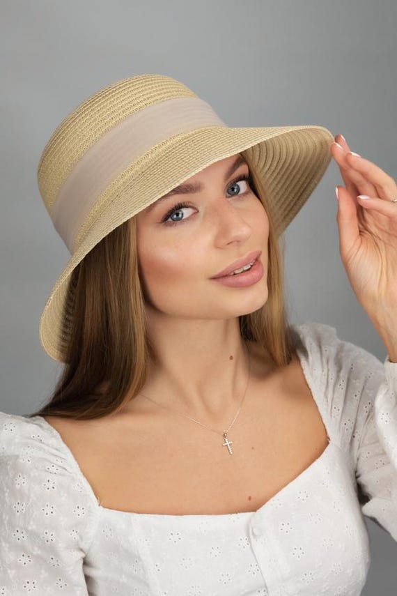 Chic Beige Sun Hat for Women Sun Hats for Women | Straw Hats | Ladies Summer Hats - Hicks  main image 2