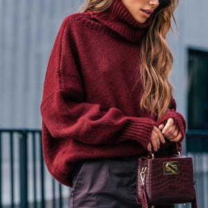 Wool oversized sweater - Soft pullover sweaters -  Classic and Chic knitted sweater - Fall spring sweaters - Wife gift