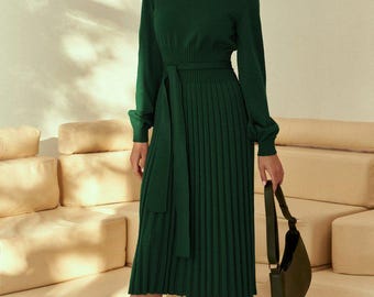 Long sleeve knit dresses for women
