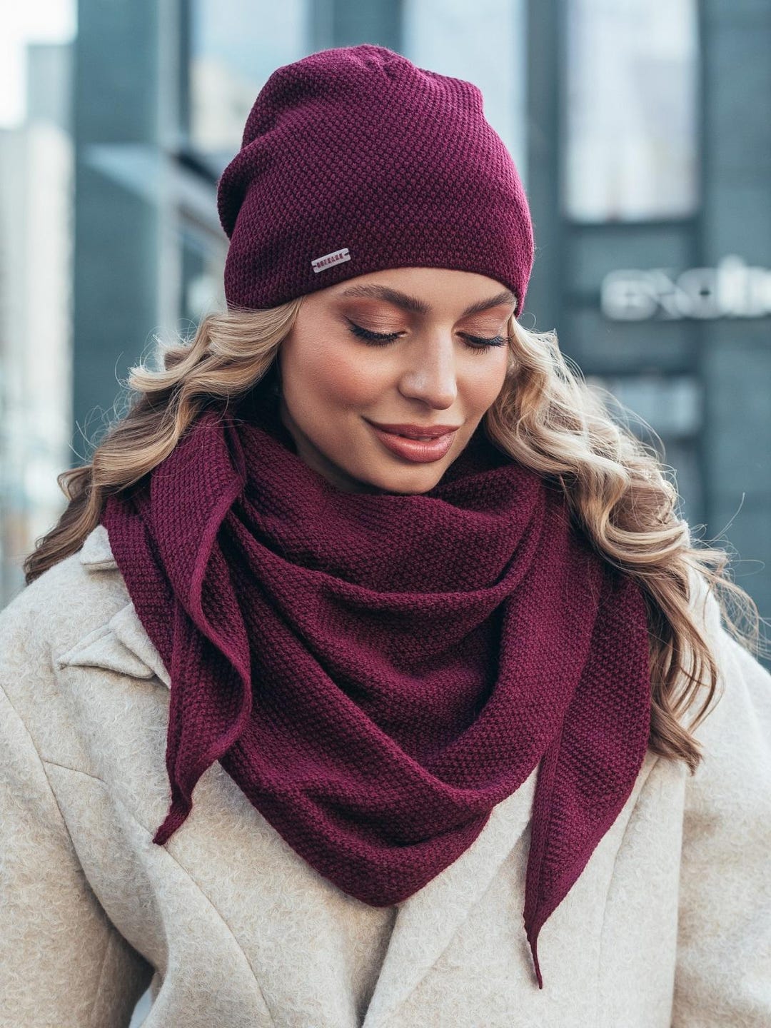 Cozy Wool Knit Hat and Scarf Set for Winter Warmth - Etsy