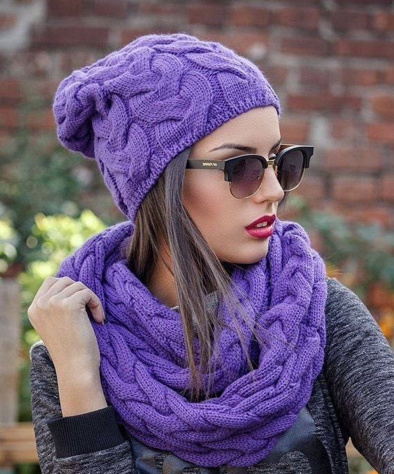 women's wool hat and scarf set