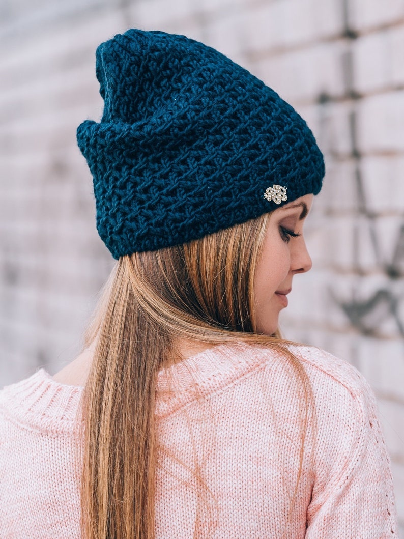 Knitted Lady's hat gray Winter hats women Wool Knit Autumn Etsy