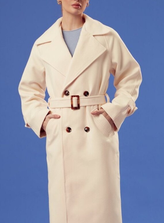 Cream Autumn Spring Warm Coat Ivory 