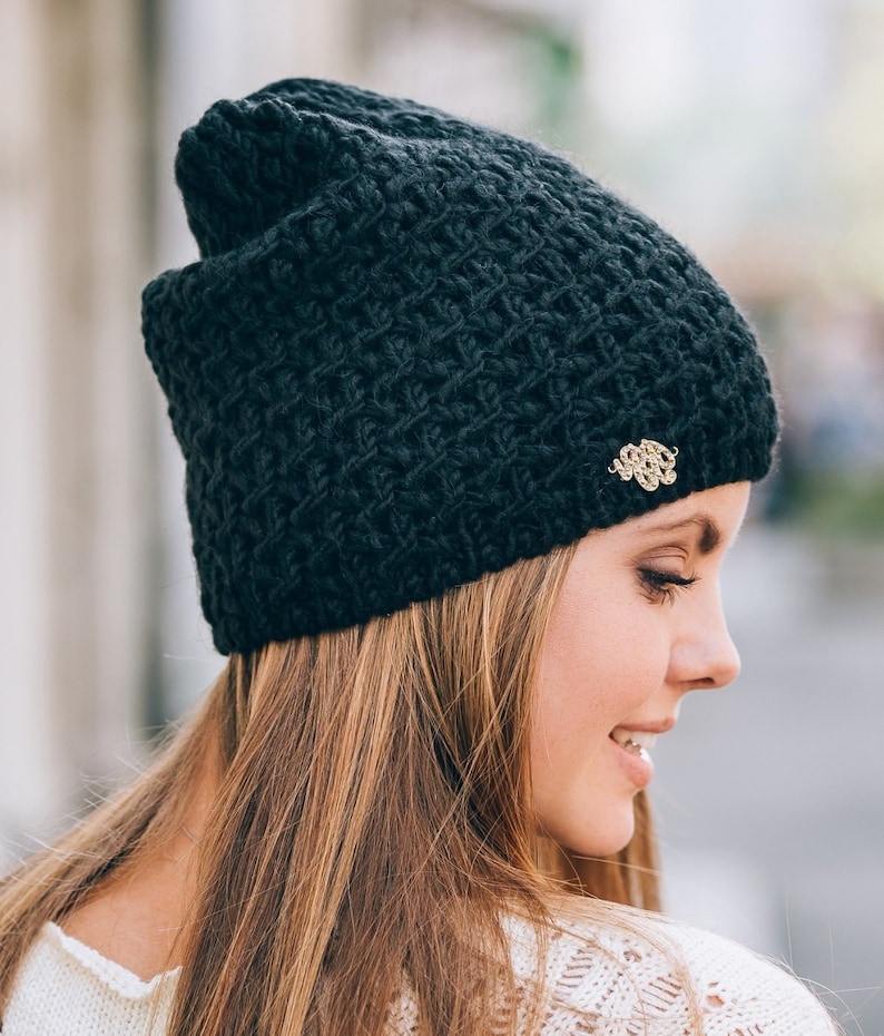 Knitted Lady's hat gray Winter hats women Wool Knit Autumn Etsy