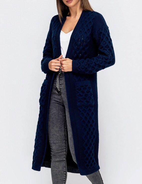 Buy long knitted coat cheap online