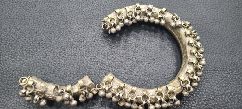 Hinged Anklet Big Gypsy Bellydance Jewelry Kochi Jewellery Vintage Kuchi Anklet with Bells Tribal Nomad Jewelry Bedouin Anklet
