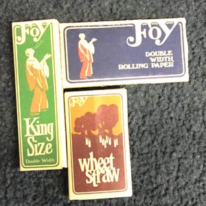 Papel de liar Foy Brings Joy Vtg, 3 papeles de liar, paja de trigo, sin usar, tamaño King Size, doble ancho. imagen 2