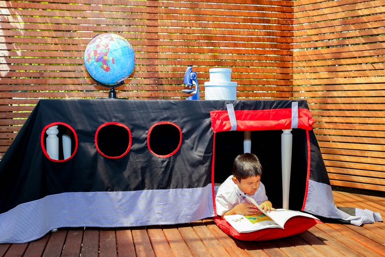 kids birthday table decor outdoor indoor playhouse kids room Boat Tablecloth Playhouse pirate ship,party tablecloth playhouse
