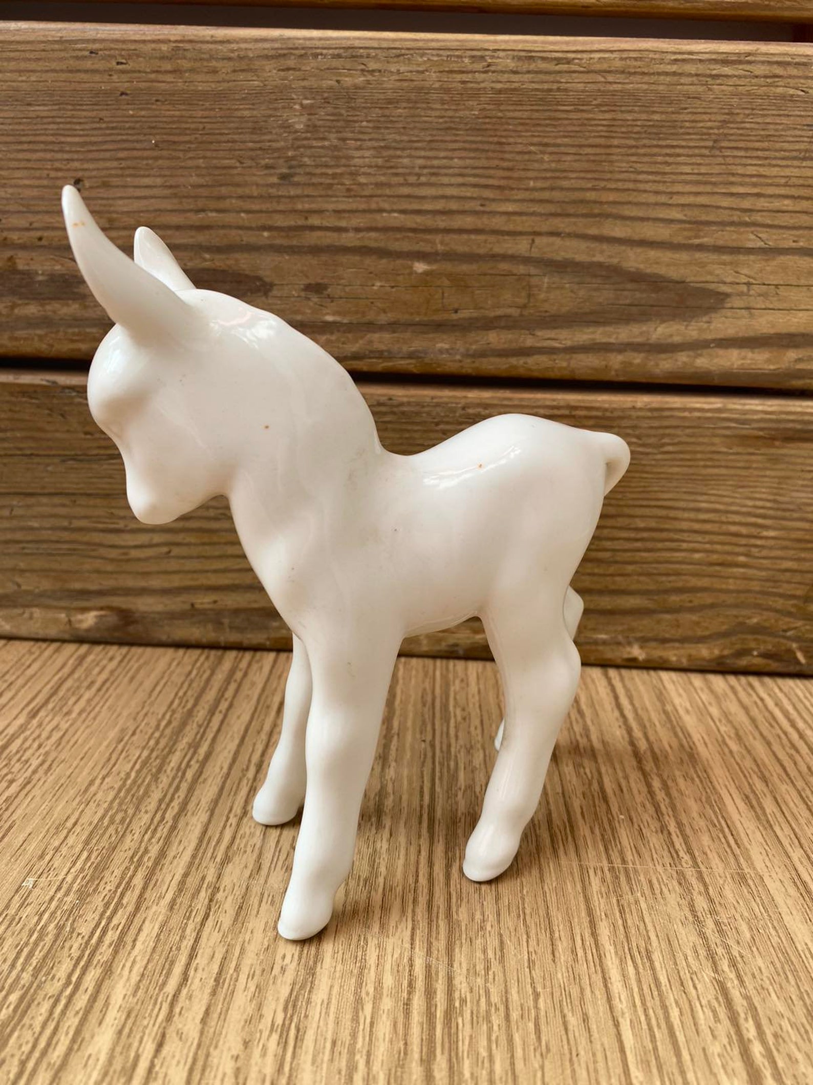 White donkey porcelain figurine Lomonosov Vintage animal Etsy