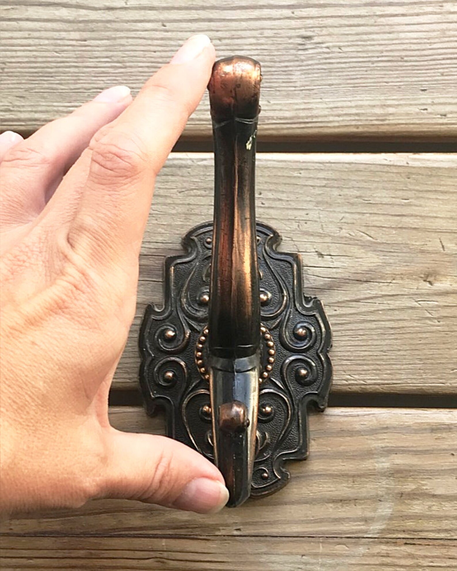 Vintage metal wall hanger Russian metal hook Soviet brass Etsy