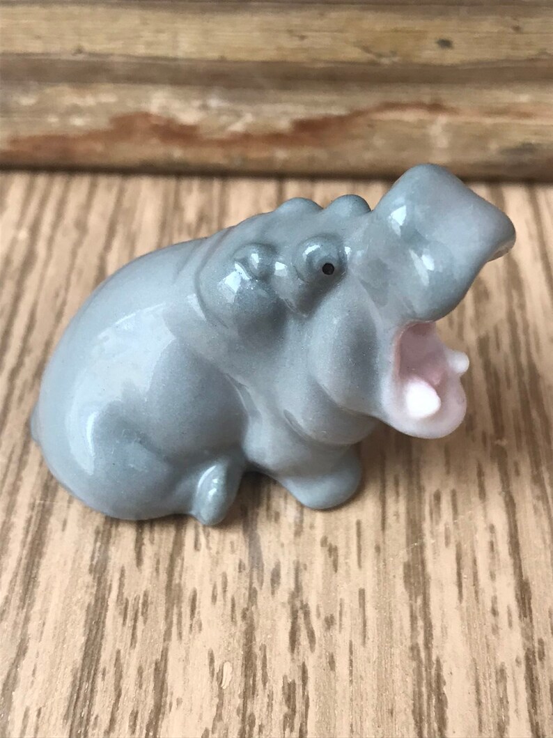 Hippopotamus porcelain vintage figurine Lomonosov Imperial | Etsy