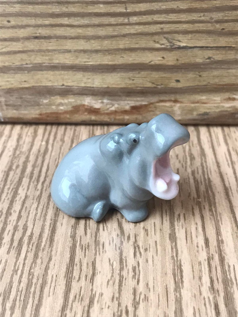 Hippopotamus porcelain vintage figurine Lomonosov Imperial | Etsy
