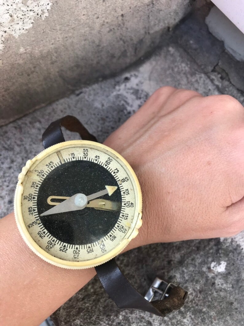 Vintage Wrist Compass Soviet Compass With Metal Housing Etsy