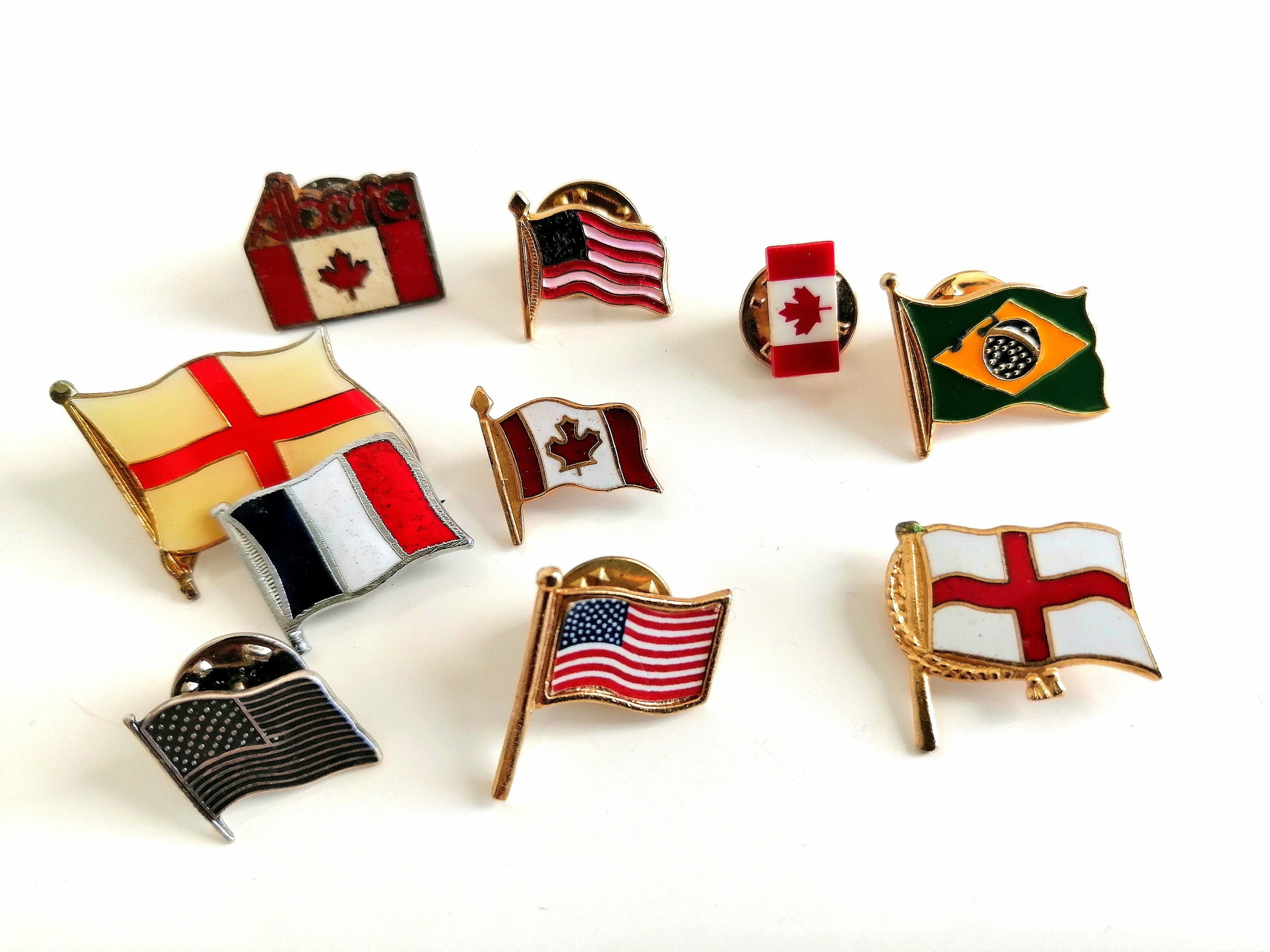 Flags Multiple Countries Pins 10 stuks Etsy Nederland