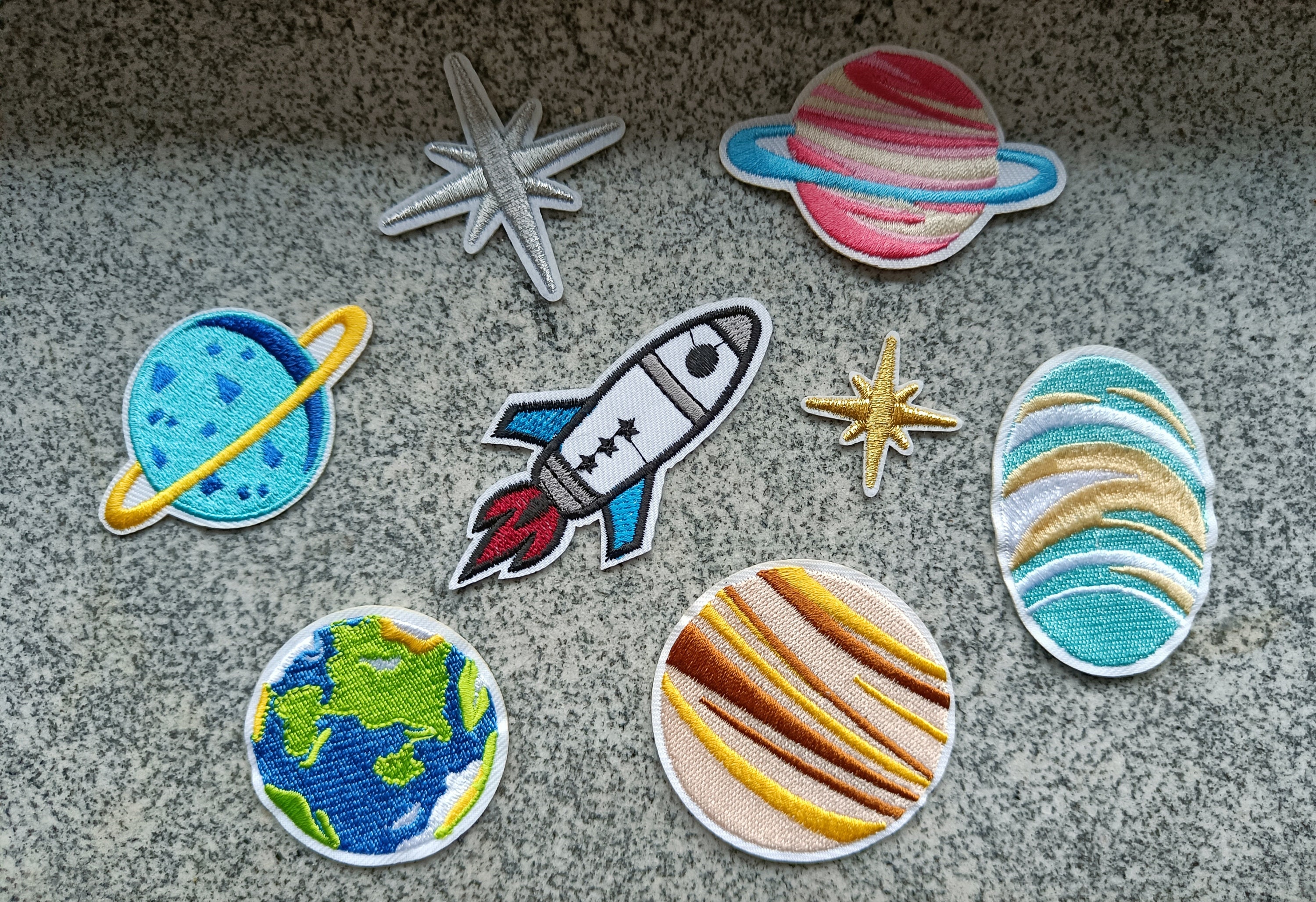  Iron On Denim Patches Solar System Space Planets Animal Sewing  Knee Repair Patches Embroidery Applique Patches for Clothing Jeans and DIY  Repair 12 PCS : Everything Else