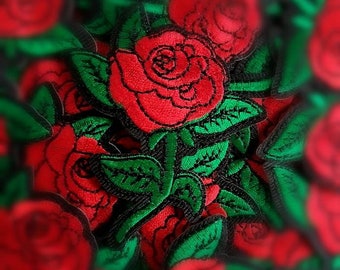 Red Rose Patch (1 piece) - Iron on patch