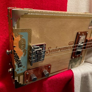 Three String Cigar Box Guitar W/ Magnetic Pickup, Tejas CBG Co. San Antonio, Tx.