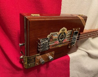 Micro Humbucker 3 Cordes Pour Guitare Cigar Box - Cadre Palissandre, Aimants Alnico 5