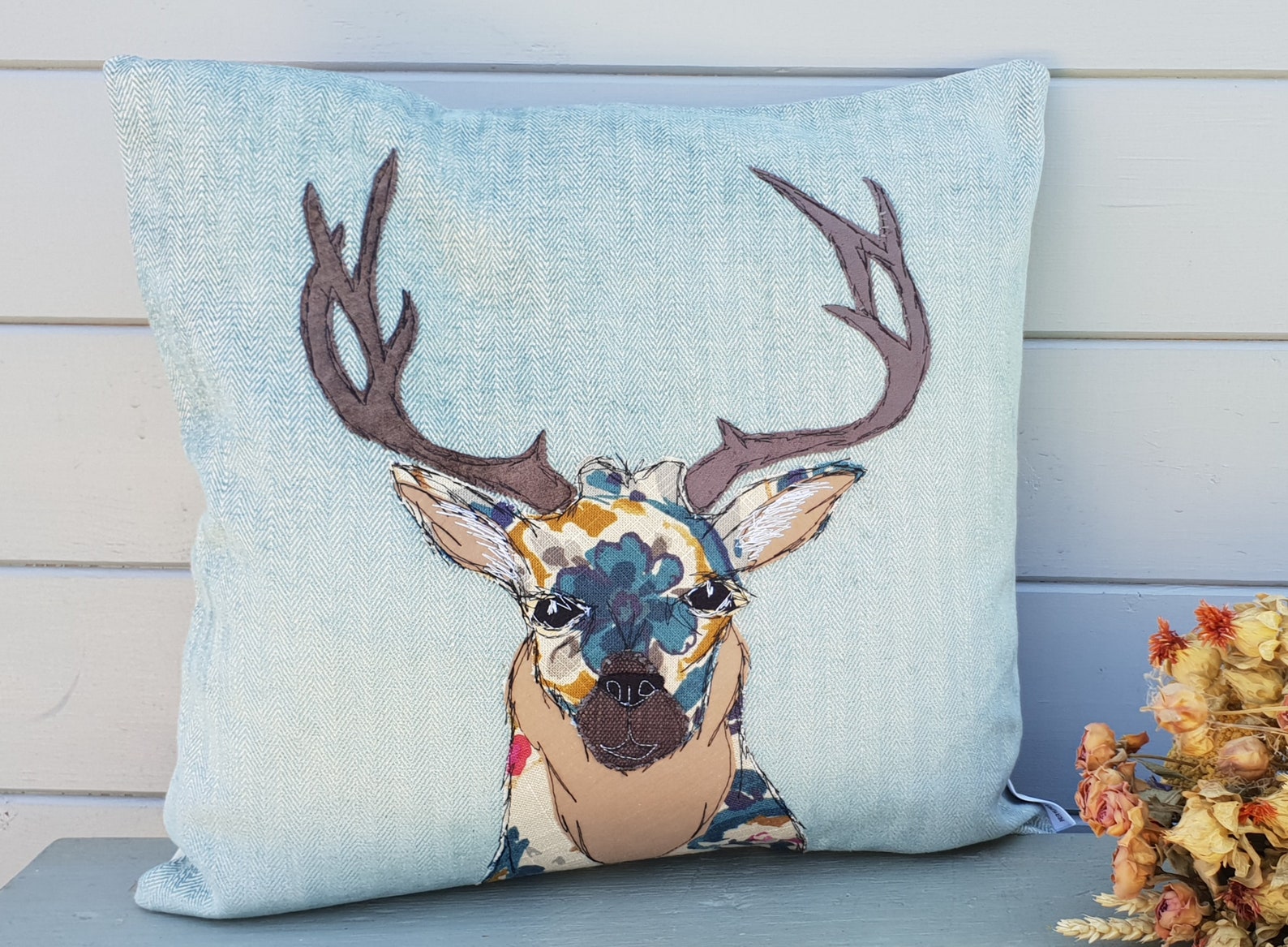 Handmade Stag Cushion Etsy