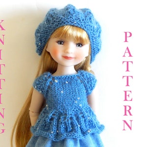 Doll Outfit Knitting Pattern: Top and Hat for Ruby Red Fashion Friends (PDF Pattern)