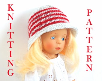 Knitting pattern PDF Hat  Cap for dolls 12" 13" 14"  inches Knitted hat doll 13 inches Digital clothes dolls Paola Reina Corolle Les Cheries