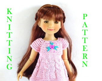 Knitting pattern PDF outfit doll 14,5 - 15 inches Ruby Red doll Fashion Friends Doll Clothes RRFF-Top and pants Knitting two needles